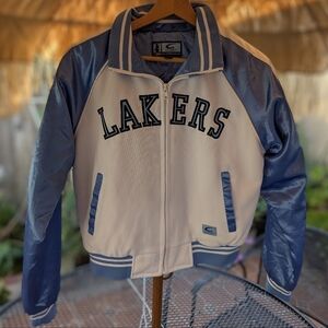 VINTAGE G-III By Carl Banks NBA Los Angeles Lakers Women's Satin Jacket